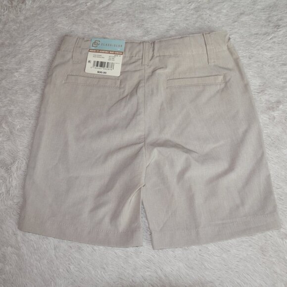 Boys Size 6 Class Club, Modern Fit, Adjustable Waist, Stretch, Khaki Shorts, NWT - Picture 3 of 4